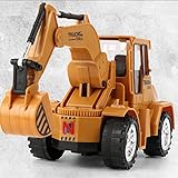 【MATERIAL DE ALTA CALIDAD】: Este juguete de excavadora está hecho 100% de plástico ABS de alta calidad, que es duradero, seguro, liviano y resistente a los impactos. Sus nuevos materiales y su cuerpo resistente a los golpes ayudan a reducir los daños por caídas.