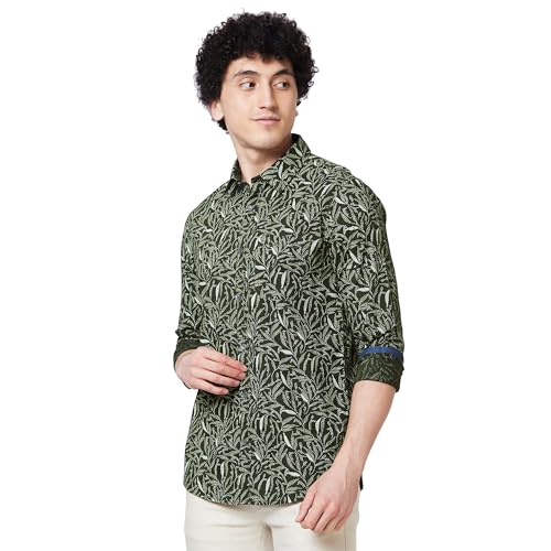 Image of Spykar Men's Regular Fit N /A Full Sleeve Printed Casual Shirts