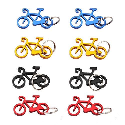 8 Piezas Abrebotellas Llavero Bicicleta, Llavero Abridor de Botellas de Cerveza de...