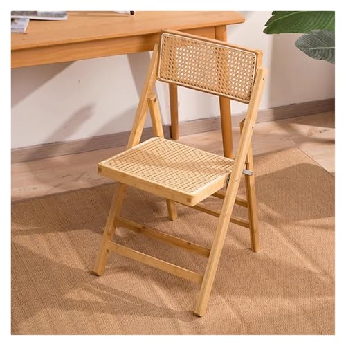 Chaise pliante en rotin bambou confortable salle à manger bois