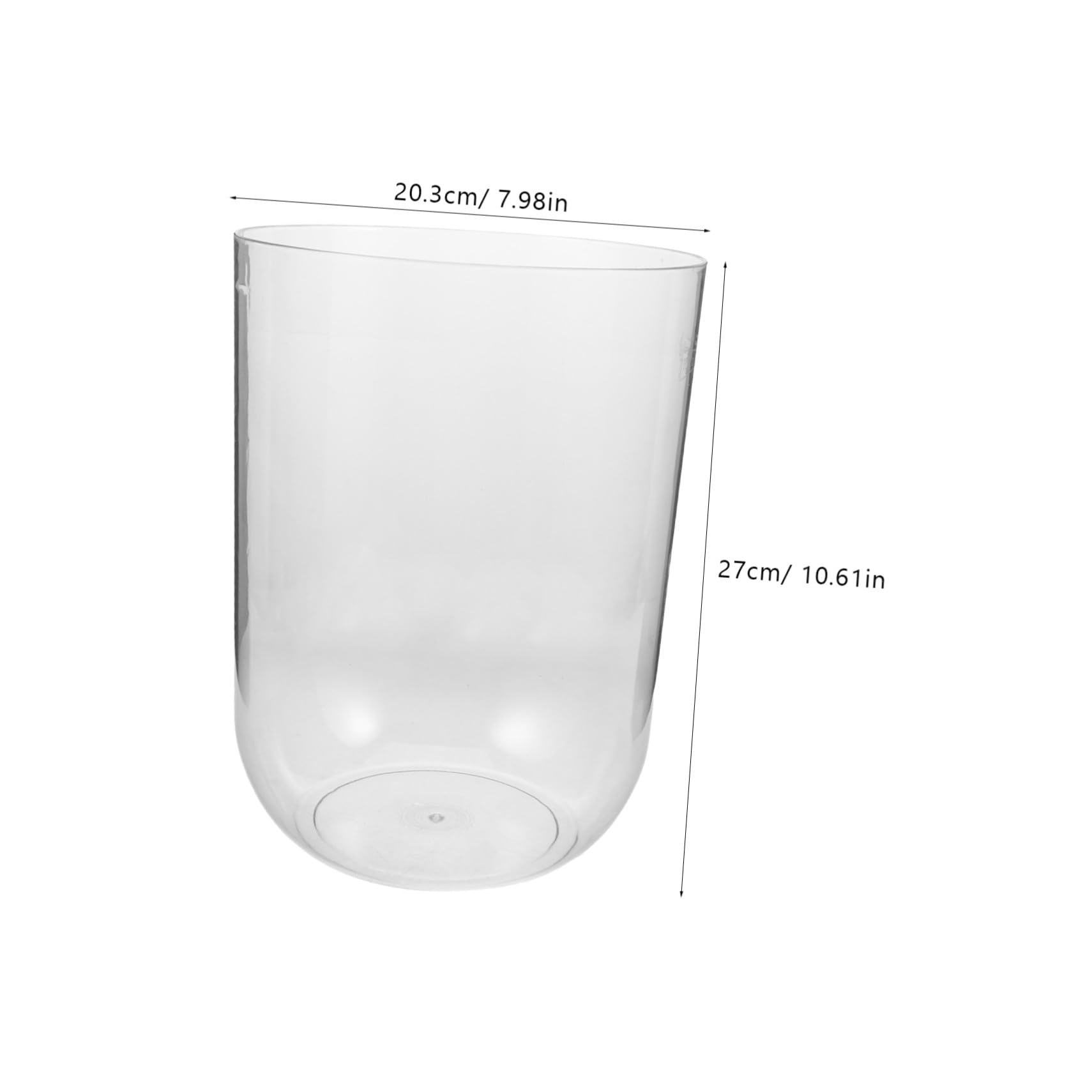 DOITOOL Aquarium Écologique Cylindrique pour Tortues Petite Taille 8l en Plastique Transparent Terrarium de Bureau Décoratif pour Maison et Garçon et Filles