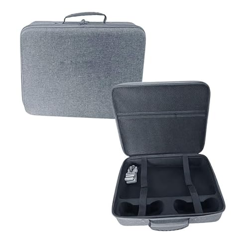 PS5 Slim �p��w/�P�w���[�o�b�O EVA�f�� �h�k �h�� �n�[�h�P�[�X �{�� �R���g���[���[ �w�b�h�Z�b�g���[ �V�����_�[ �΂ߊ|���Ή� (�P�w�O���[, ���S�Ȃ�)