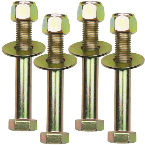 Image of 7 /8 inch x 5-1 /2 inch Hex Head Bolt by Color Galvanization with Nylon Lock nut and Large Size Washer Assortment Kit,Alloy Steel,Grade 8.(4pcs Pack),by Metalsuberg