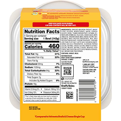 Image of Velveeta Original Shells & Cheese 5 oz. Microwavable Bowl (Pack of 6)