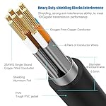 Cat 8 Ethernet Cable 50 ft, 6ft 10ft 20ft 30ft 40ft 75ft 100ft 150ft Heavy Duty High Speed Internet Network Cable 26AWG 40Gbps 2000Mhz,Professional LAN Cable Shielded in Wall,Indoor&Outdoor - Image 2