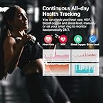 Smart Health Ring for Women Men, Fitness Tracker Ring with Heart Rate, Blood Oxygen, Sleep Tracker, Step Tracker, No Subscription Fee, IP68 Waterproof Smart Ring for iPhone & Android (Gold, 7#) - Image 5