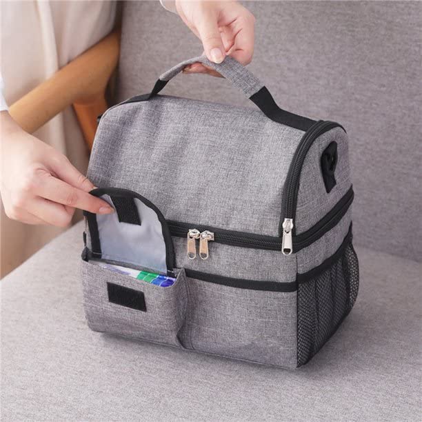 Whixant Portable Thermal Insulated Lunch Box Tote Cooler Bag Bento