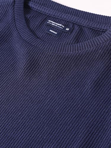 Image of The Indian Garage Co Men Boxy Textured Full Sleeves Crew Neck T-Shirt