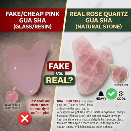 Image of Rose Quartz Gua Sha Massage Tool for Face, Jawline Sculptor, Natural Quartz Stone Guasha Board, Face Sculpting Tool, Acupuncture Therepy Trigger Point Treatment (Light Pink)