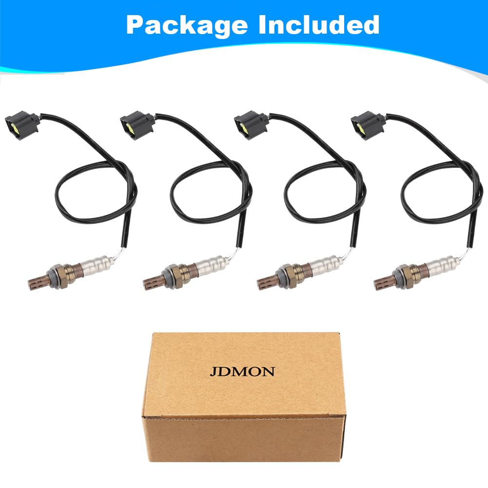 JDMON 4PCS O2 Oxygen Sensor Upstream Downstream Replacement for Jeep Wrangler, 2001-2005 Dodge Dakota, Ram 1500, 2500, 3500 Compatible with 2344587, 5S7084, SG1849,56028994AB