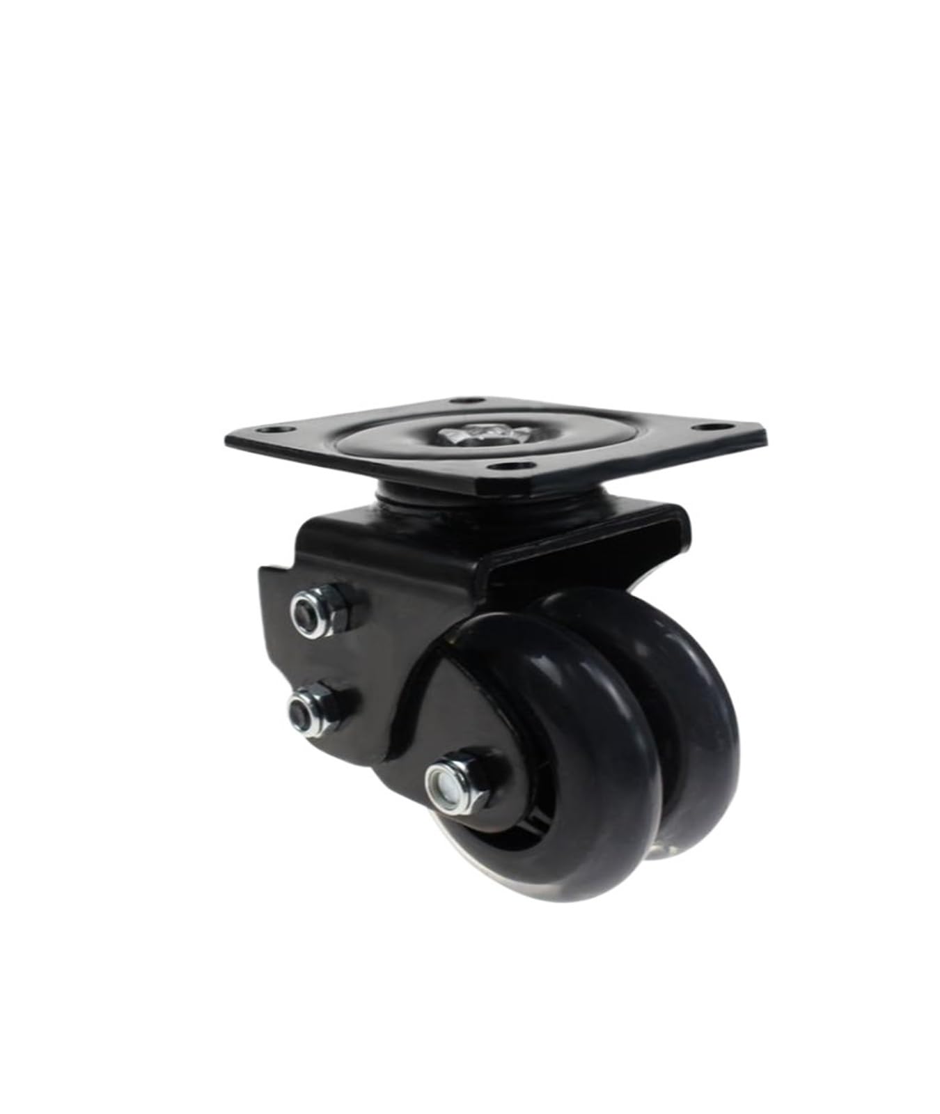 MXXDMOPD 1 piece package 3 inch silent caster spring shock absorber AGV swivel wheel robot heavy duty polyurethane(Nero)