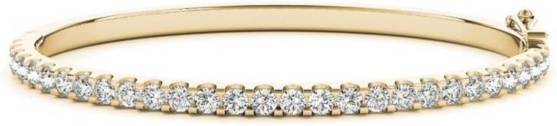 Houston Diamond District 0.5 to 5 Carat Classic Stackable Diamond Bangle Bracelet Premium Collection