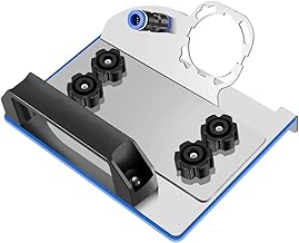 Ângulo Retificador 45° para Esmerilhadeira, Suporte de Precisão e Acessório Profissional - Guia de Corte para Metal, Madeira, Cerâmica (Aço Inoxidável - Base Azul)