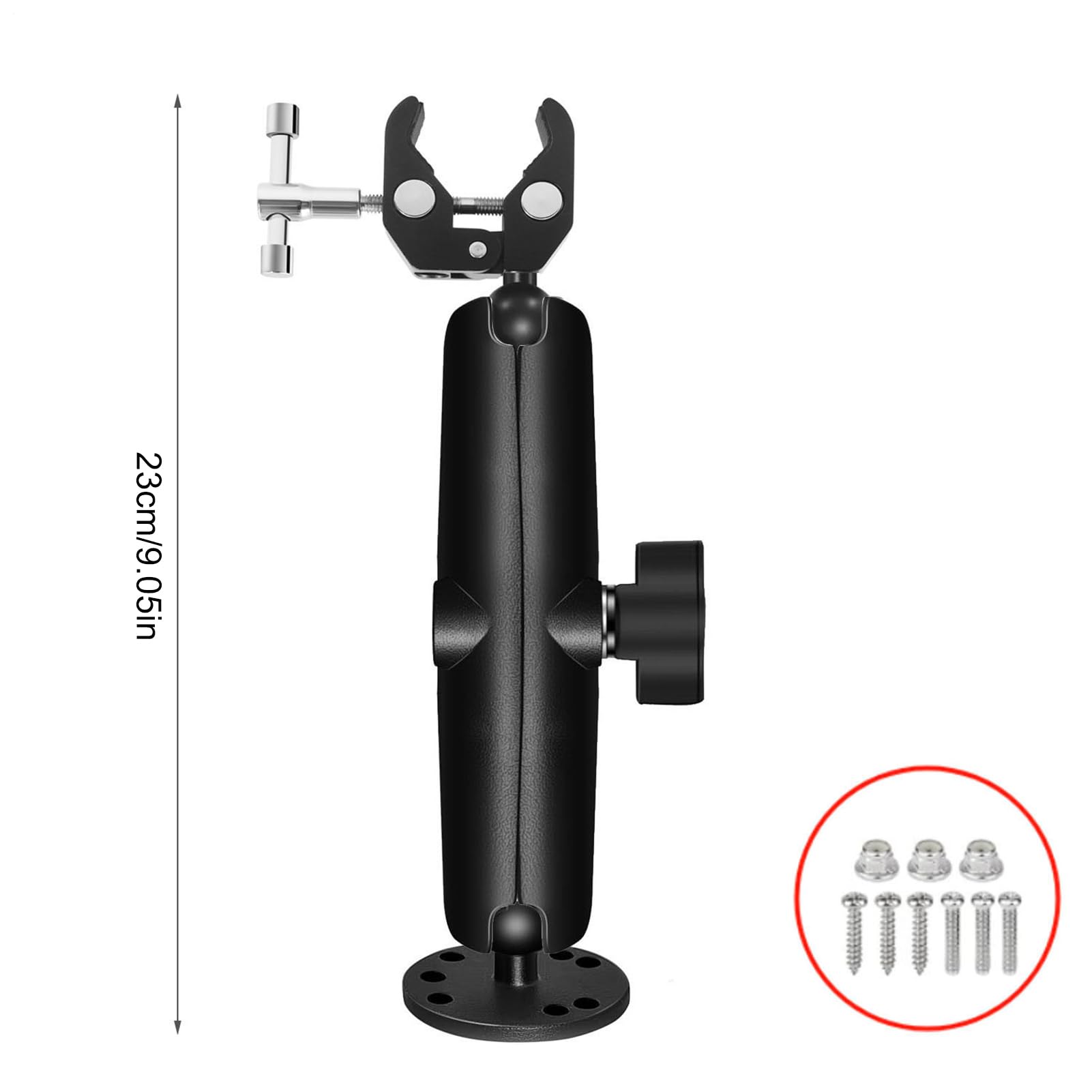 Support Stabilisateur Pour Moteur De Pêche À La Traîne,Support de Moteur de Pêche à la Traîne en d'Aluminium - Collier De Serrage Réglable À 360 Degrés Pour Bateau Kayak En Eau Salée
