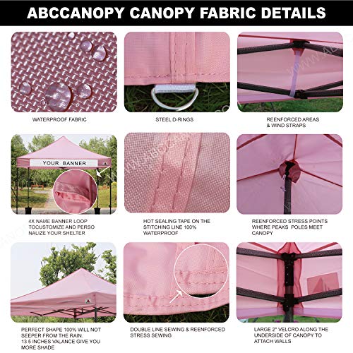 Image of ABCCANOPY Pop up Canopy Tent with Elegant Church Window 10X10,Pink