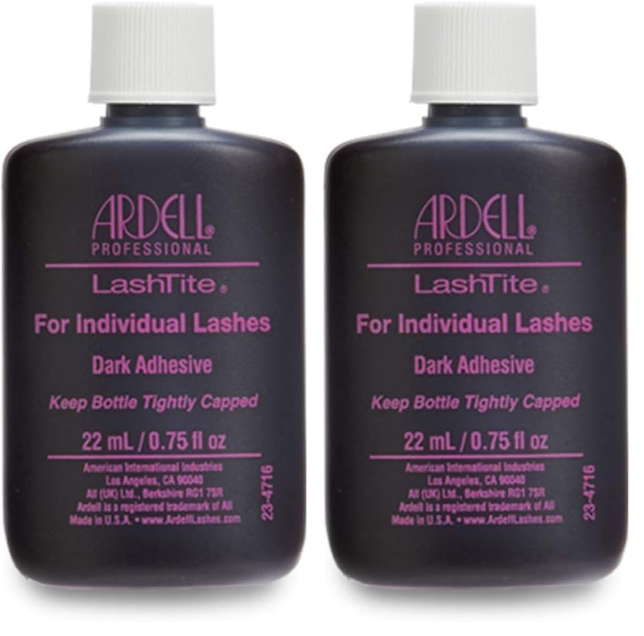 Ardell LashTite Lash Adhesive Dark for Individual Lashes, 0.75 oz (Pack of 2)