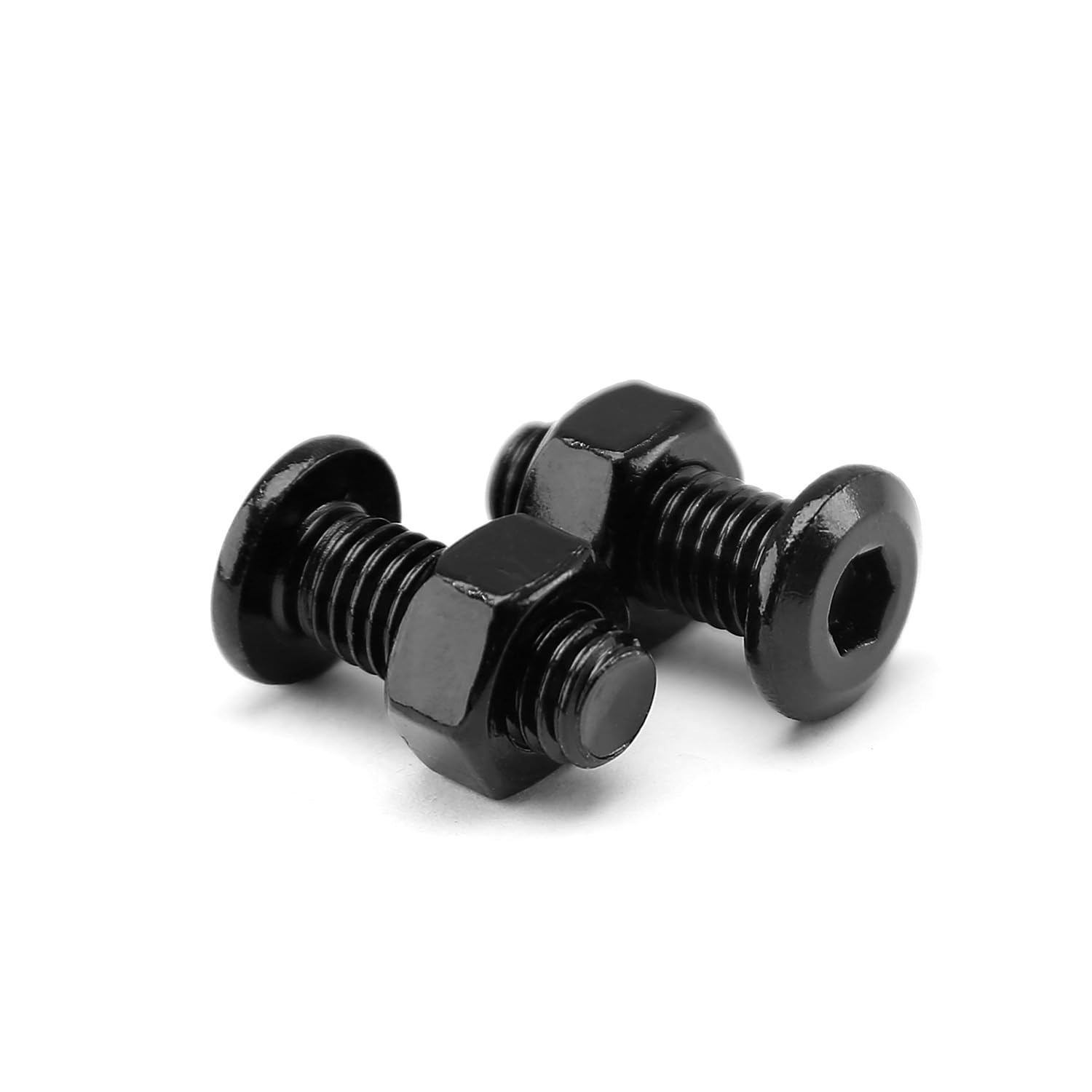(12 sets) M8 x 20mm Flat Round Hexagon Socket Head Bolts and Nuts kit 304 Stainless Steel Black Oxide, Furniture bolts - Image 4