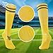 HOERCKC 6 Pairs Kids Soccer Stretchy Knee High Tube Socks Colorful Football Athletic Team Socks for Boys Girls (US, Age, 9 Years, 12 Years, Multicolour-6 Pairs)