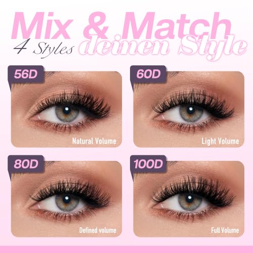 CALAILIS Wimpern Extensions Set, 4 Stile 544 Stück Wimpern Cluster Lashes – Ansicht 2