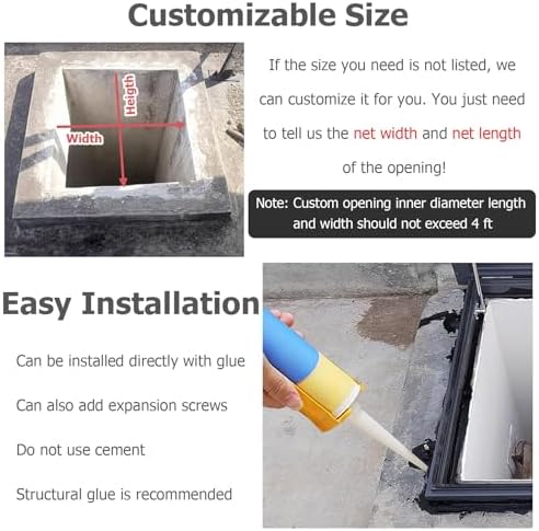High Transparency Manual Ventilated Skylight for Home, Sunroom, Attic & Basement - Easy Install Roof Window (24x28 inch / 61x71 cm) for Daylighting