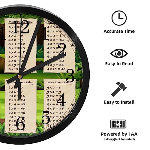 Horloge murale silencieuse à quartz décor forêt pour salon et bureau - 3