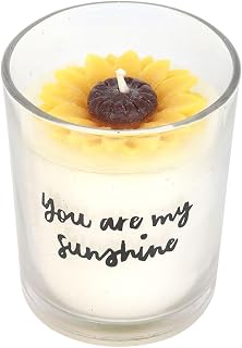 You are My Sunshine Candle with 3D Sunflower, Inspirational Message, Unscented Decorative Candle with 25-Hour Burn Time, Gift-Ready Sunflower Print Packaging, Perfect for Special Occasions