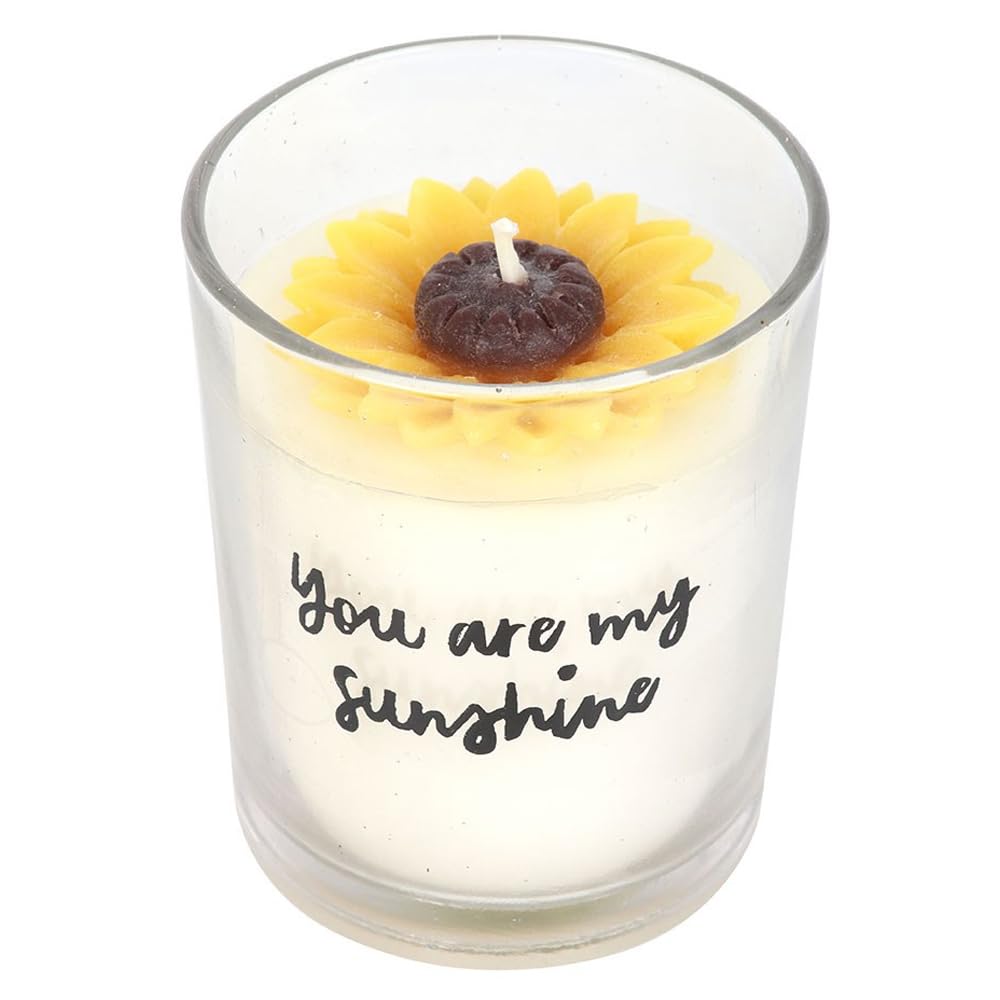 Something Different You Are My Sunshine Candle - 3D Sunflower Design - Yellow Wax Candle - Gift Ready