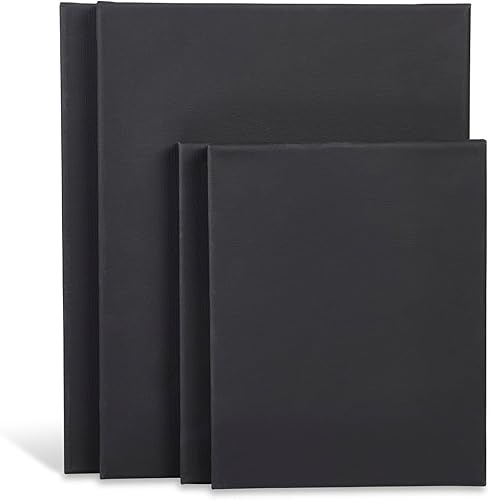 KINGART 865-4 - Lienzo de artista estirado de varios tamaños, imprimado con gesso – Lienzos rectangulares 100% algodón, perfil de 5/8 pulgadas,