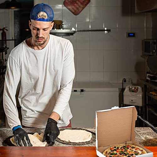 Mt Products White Cardboard Pizza Box - 10 Pieces Of 10" Length X 10" Width X 1.75" Depth Corrugated B-Flute Plain Pizza Holder - Made In The Usa #TOP6