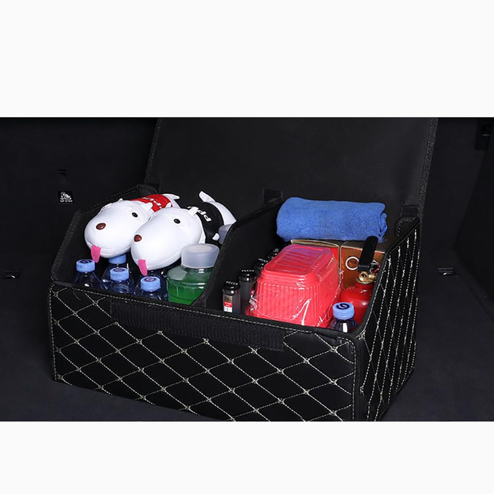 NURCIX Auto Bagagliaio Pieghevole Cuoio Organizer, per Mercedes-Benz Mercedes-EQ R-Class S-Class SL SLK V-Class AMG Fondo Antiscivolo Car Tronco Vani e contenitori,B/Black Black-S
