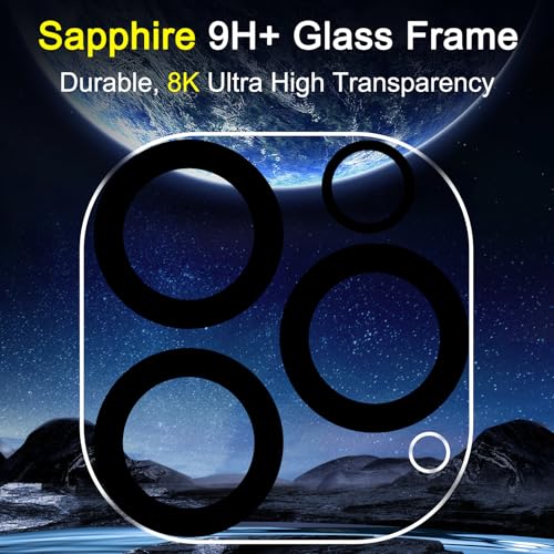 Image of Ferilinso 6 Pack Camera Lens Protector for iPhone 16 Pro Max /iPhone 16 Pro [Phone Case Friendly] Glass Camera Screen Protector Accessories