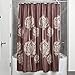 InterDesign Dandelion Fabric Shower Curtain - 72" x 72", Cocoa Brown