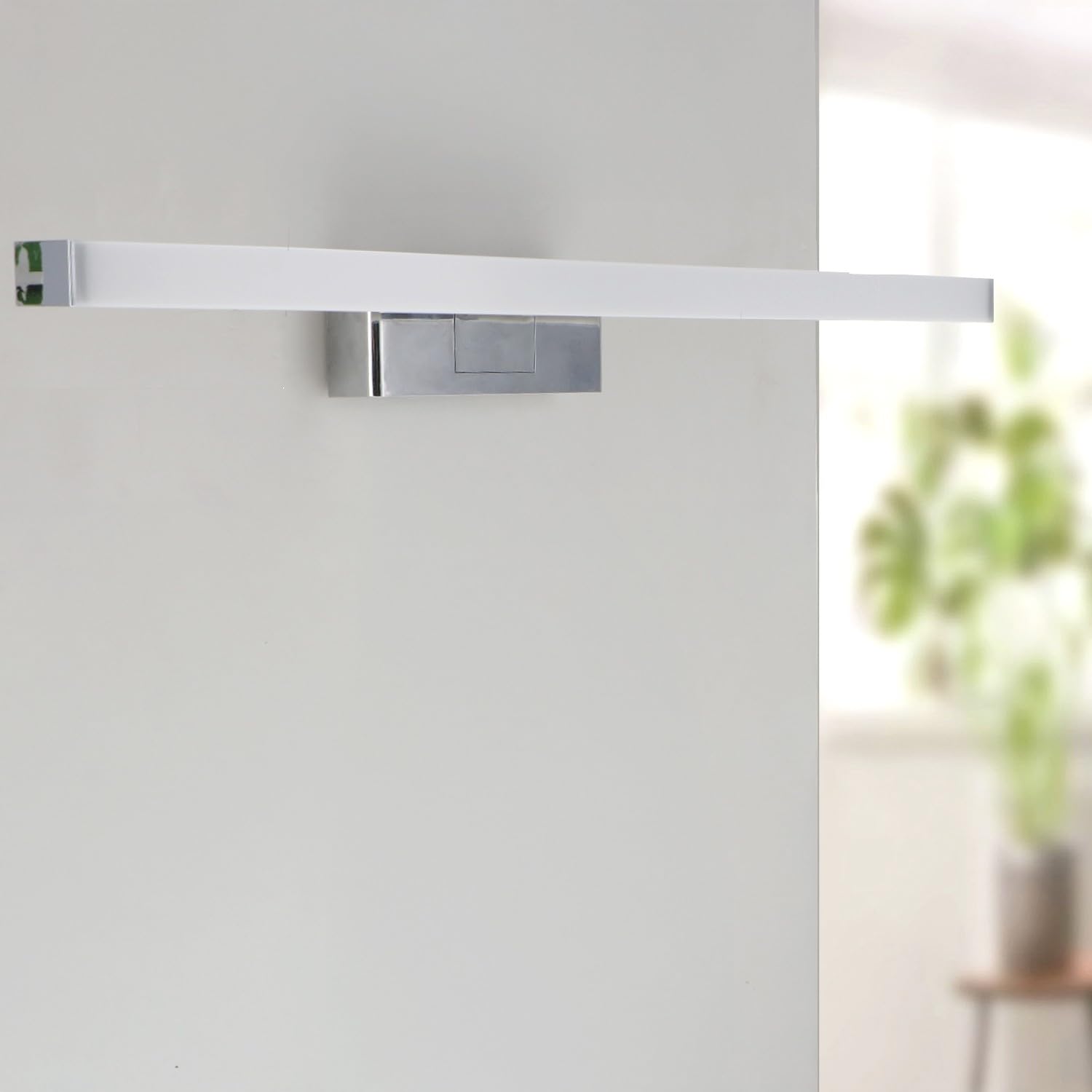M Ledme - Lámpara de Espejo Baño LED Mirror 9W, 60cm, 900 lumen, Blanco Neutro 4000K, a Prueba de Agua IP44, incluye abrazadera para Espejo y Pared, LM6122
