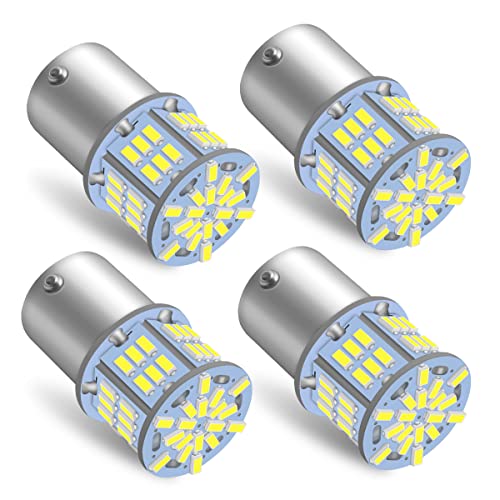 JEFLYM 4 Stück 1156 Weiß Super Hell Glühbirne,12-24v DC-Glühbirne -...