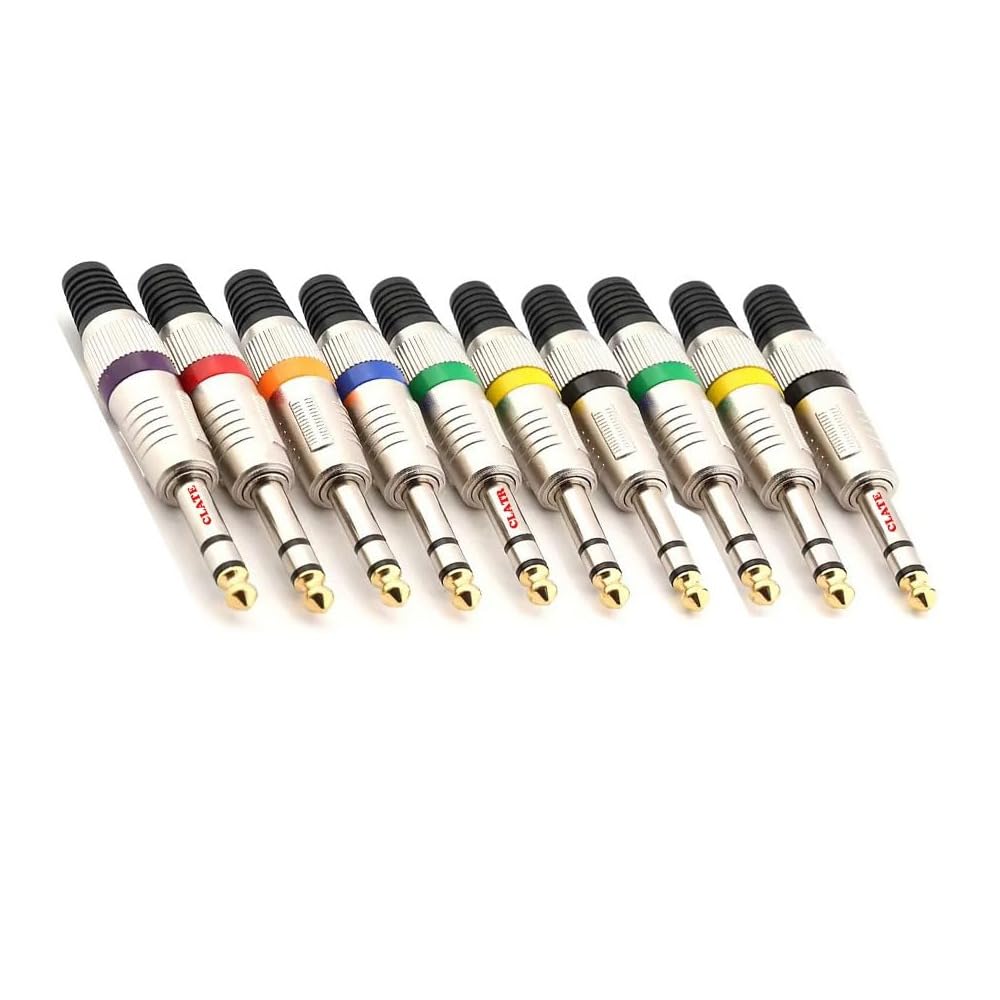6.35mm STEREO Microphone Plug Speaker Connector Assembly, TRS Connector Male Plug Adaptor for Soldering, 6.35 mm STEREO Male Plug, 1/4 INCH (1)-image-13