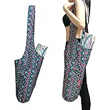 Aozora Yoga Mat Bag | Yoga Mat Tote Sling Carrier with Large Side Pocket & Zipper Pocket | Fits Most Size Mats