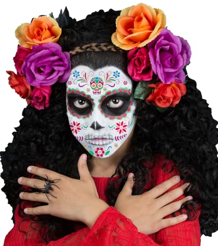 FIESTAS GUIRCA | Palmilha de maquilhagem infantil roxa (14 x 20 cm) - conjunto de maquilhagem para festas de animais, Halloween, carnaval e celebrações - ideal para crianças - roxo