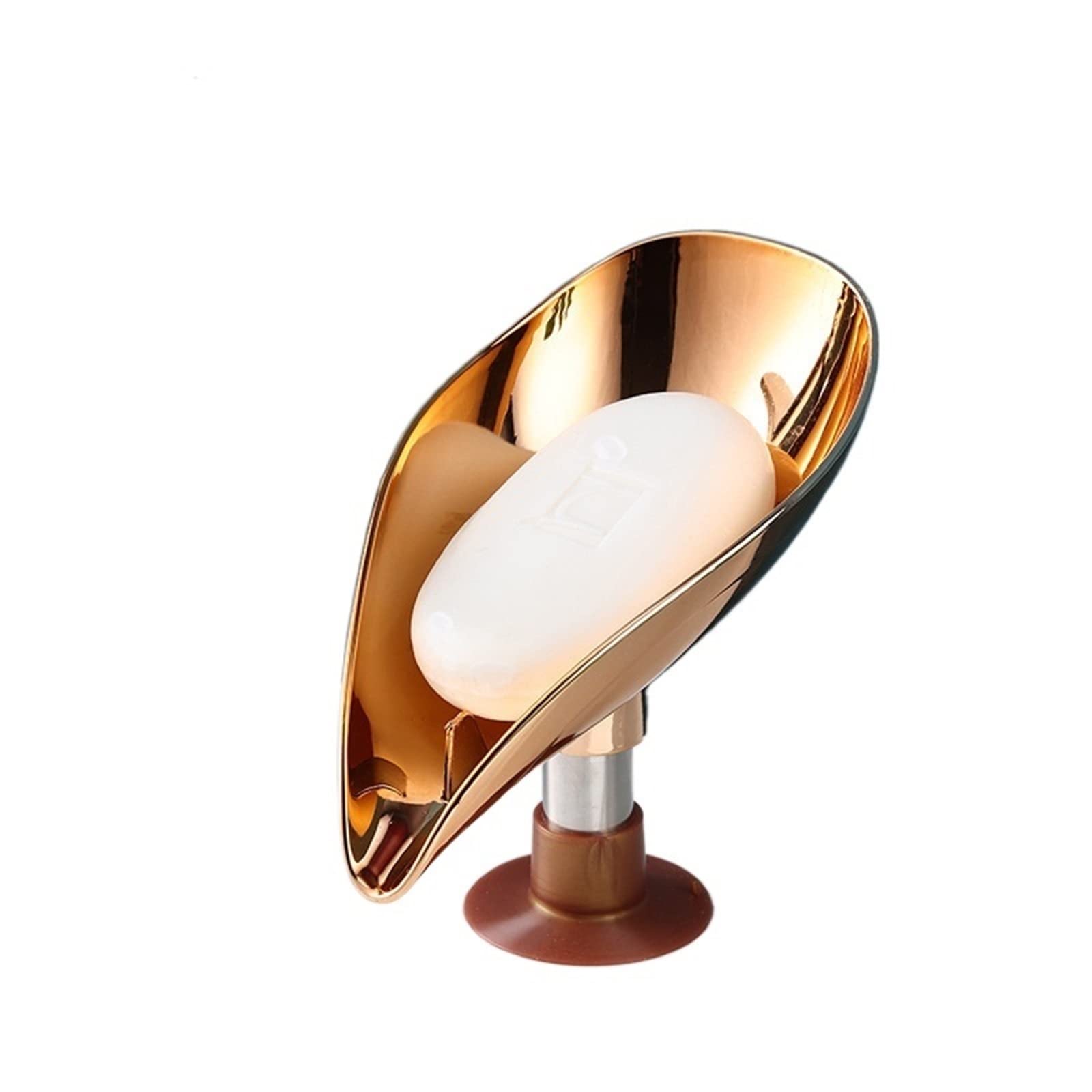Porte-savon feuille d'or pour salle de bains et toilettes sans perçage