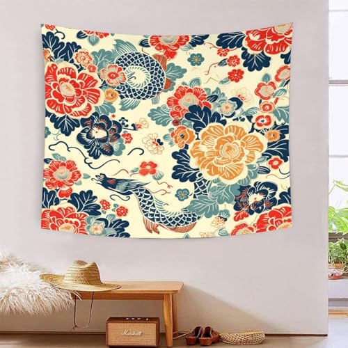 Tapisserie murale tissu Fleurss 3D pour créer un coin cosy dans un dortoir ou une chambre