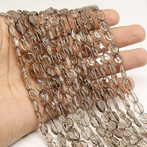 Quartz fumé perles de pierre gemme ovale 6mm 9mm LKBEADS