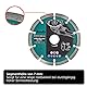 kwb CUT-FIX® Green-Line Diamanttrennscheibe ø 125 mm mit segmentiertem Turborand, hohe Lebensdauer, gesintert und mit 22,23 mm Bohrung