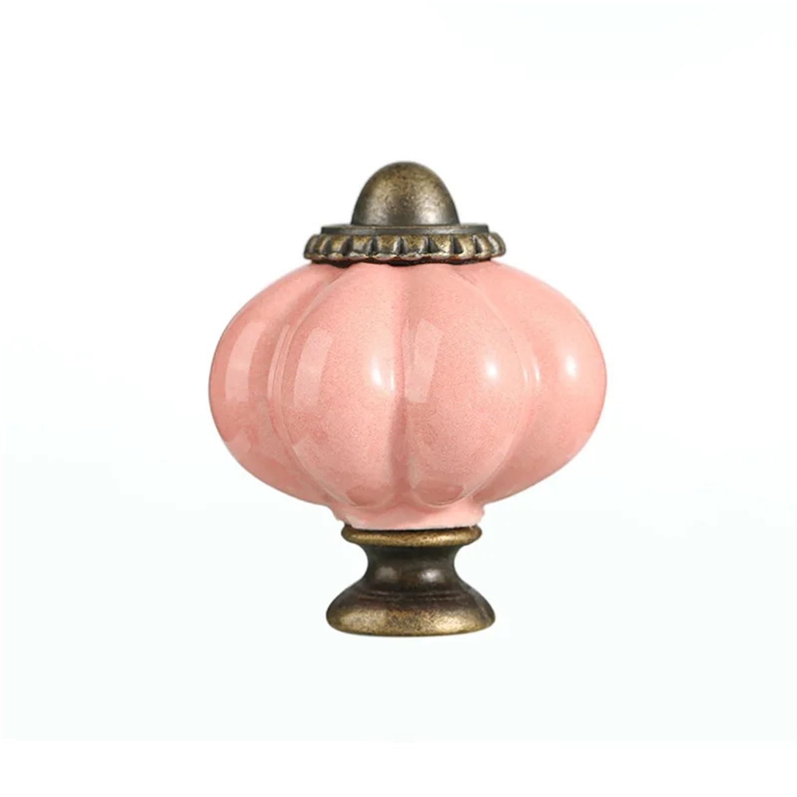Wonjoxel Pink-487 Ceramic Door Knobs 6Pcs Ceramics Vintage Drawer Knob Handle Cabinet Cupboard Door Pull Furniture Hardware Handle Pulls Drawer Knob(Pink-487)