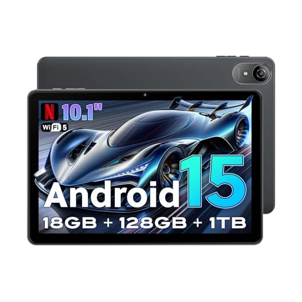 10 Inch Tablet Android 15 Tablets with Octa-core Cortex,18GB RAM 128GB ROM/1TB TF,Widevine L1,Gaming Tablet HD Display Touchscreen,Dual Speakers,8MP+5MP,5G WiFi,6000mAh Bluetooth,GMS,Face unlock