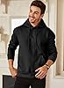 JMIERR Mens Black Hoodies Casual Cotton Hooded Sweatshirt Drawstring Pullover Hoodie for Men Long Sleeve Tops,Black,XXX-Large #1