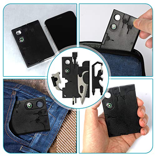 Credit Card Tool Multitool Mens Stocking Stuffers Survival Wallet , 19 In 1 Survival Tools Gifts #TOP3
