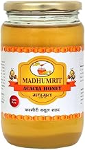 MADHUMRIT Acacia Honey – 1 KG | Shahad | Raw & Unprocessed | Natural Sweetener with No Added Sugar | Distinct Acacia Aroma & Taste | Suitable for Daily Use in Beverages, Desserts & Cooking | Pack of 1