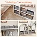 Lifewit Groß Aufbewahrungsboxen, Faltbarer Schrank Aufbewahrungskorb mit EntfernbareTrennwand, Stoff Kleiderschrank Organizer -Aufbewahrung Boxen für Kleidung, Hosen, Socken, 4er Set, 50 x 40 x 20 cm