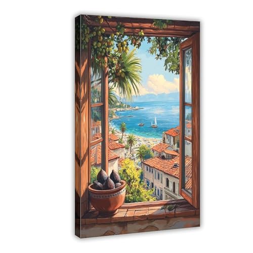 Aegean Sea View İzmir Rooftops And Olive Branches City ​​​​map