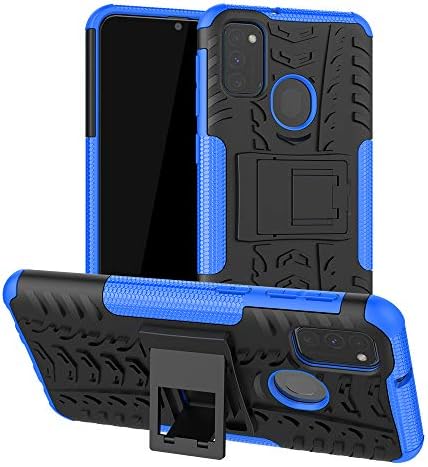 FanTings Case for Samsung Galaxy M31, Detachable 2 in 1 Shockproof Cover [Drop Resistance] [High Impact] [Heavy Duty] [TPU+PC] with Stand Function Protective Case -Blue