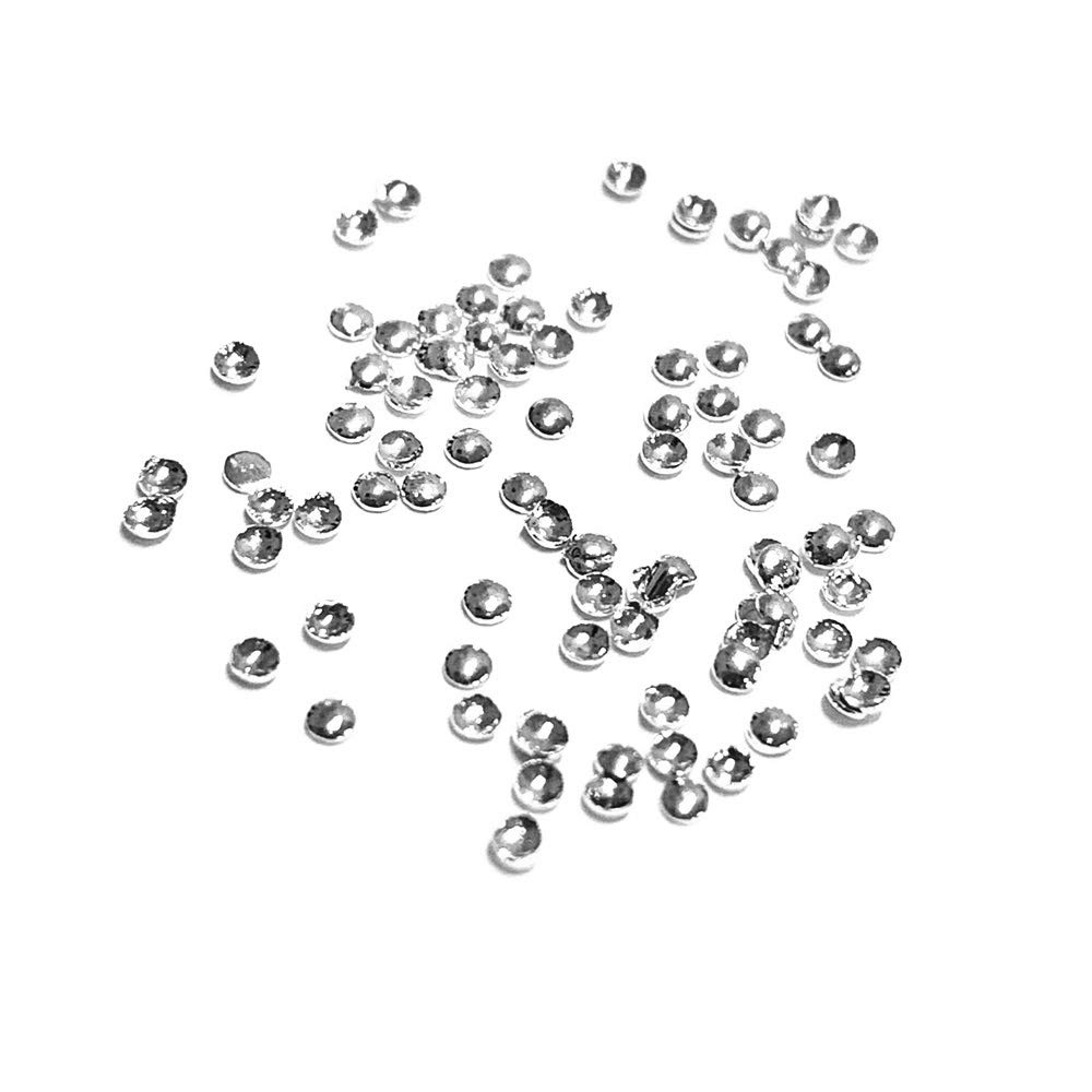 Amazon | ネイルパーツ 極小 ラウンドシルバー 0.8mm 丸 メタル